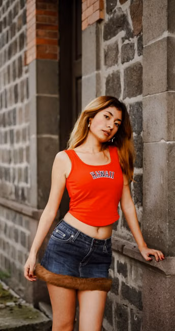 Saia Jeans Curta